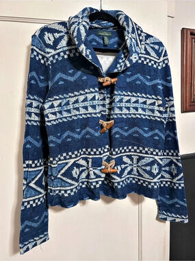 Lauren Jeans Co. Women's Patterned Cotton Jacket Size large